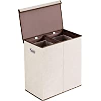 BRIAN &amp- DANY 150L Cesto para Ropa Plegable con 2 Compartimentos- Cesto Ropa Sucia- Contenedores para La Colada Cesto…